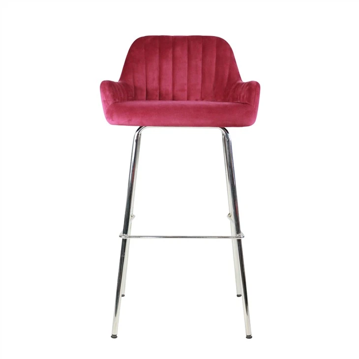 Cadeira ergonômica moderna da barra da tampa da tela dos pés do metal para o café da manhã