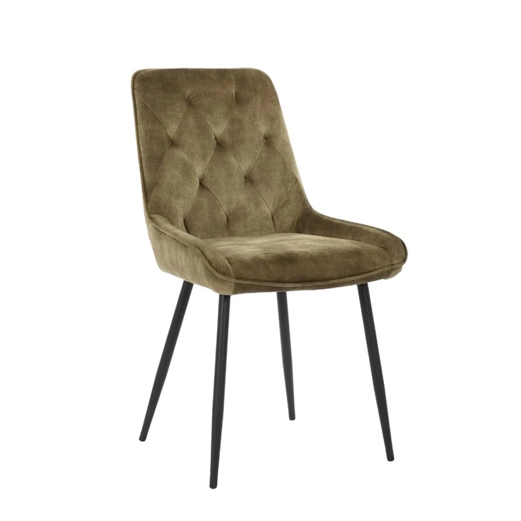 Cadeira de jantar moderna e luxuosa com capa de tecido