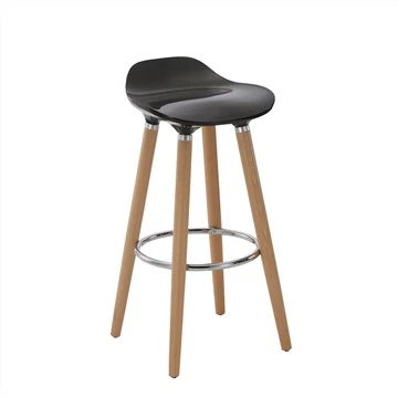 Banqueta de plástico preto