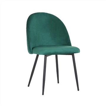 Cadeira de jantar de veludo com novo design elegante