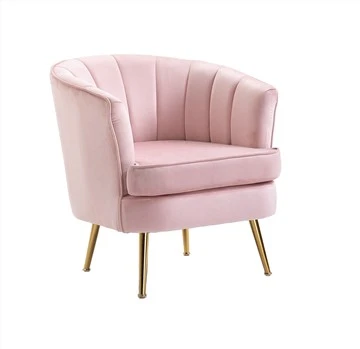 Poltronas modernas em tecido de veludo