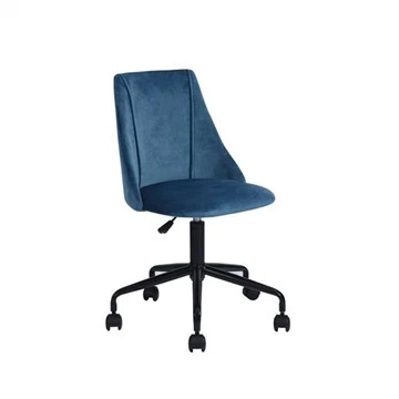 Cadeira de escritório ergonômica giratória de veludo