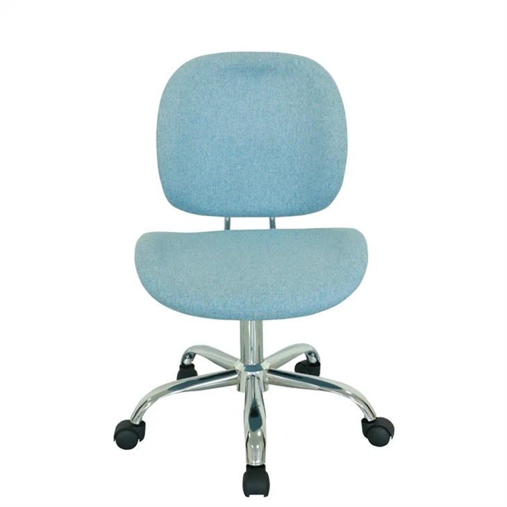 Cadeira de escritório azul com design ergonômico ajustável em altura