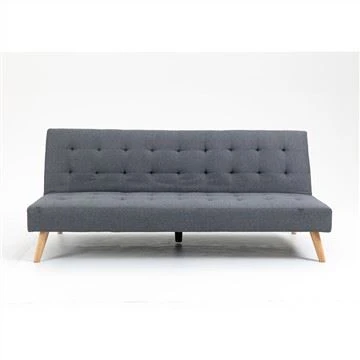 Sofá cama de linho simples cinza moderno