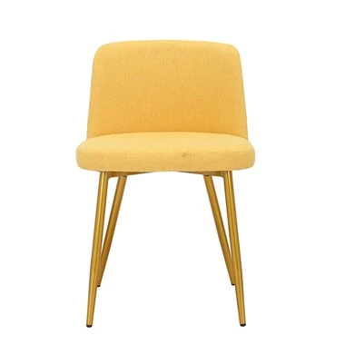 Cadeiras de jantar com pernas de metal dourado