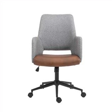Cadeiras de mesa de tecido com rodas