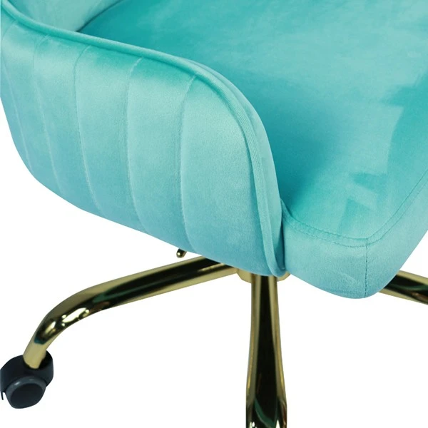 Mid-back Light Blue Adjustable Swivel Task Chair