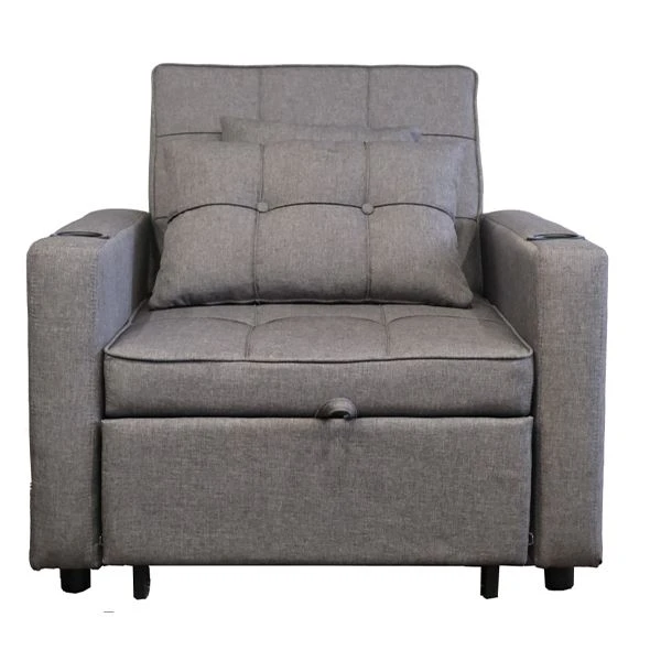 Sofá-cama dobrável multifuncional, com sofá-cama almofadado