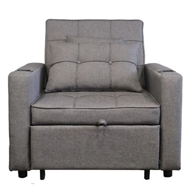 Sofá-cama dobrável multifuncional, com sofá-cama almofadado