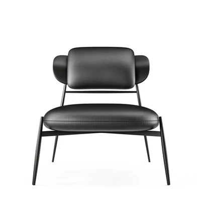 Cadeira de acento projetada elegante com capa de PU e cadeira de metal em forma de formiga