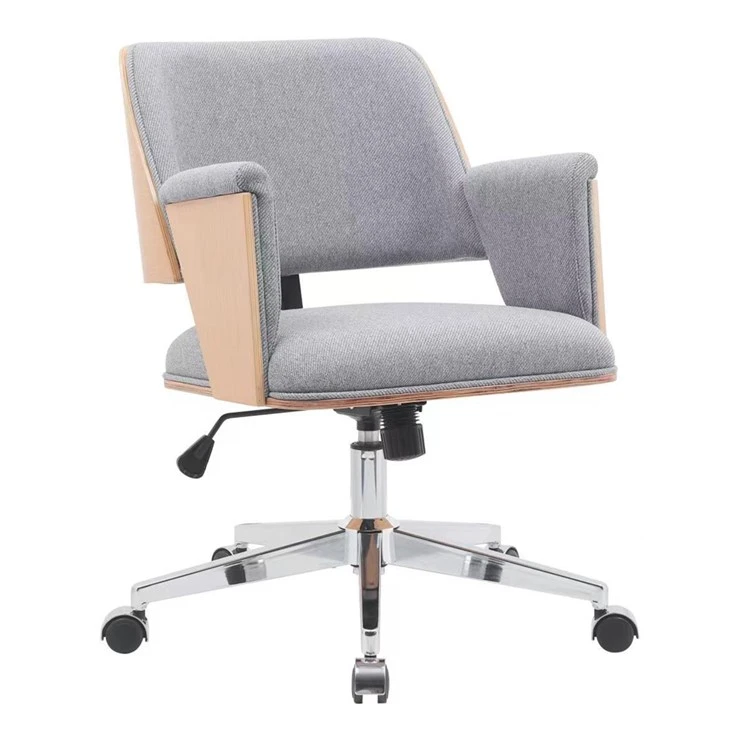 Cadeira de mesa em tecido cinza
